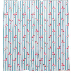 Pink Flamingo Illustration Tropical Pattern Stripe