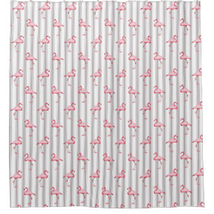 Pink Flamingo Illustration Tropical Pattern Stripe