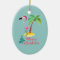 Pink Flamingo In A Santa Hat Cute