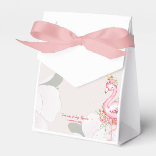 Pink Flamingo It's a Girl Baby Shower Favor Box