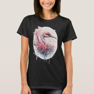 Pink Flamingo Japanese Cherry Blossom Sakura T-Shirt