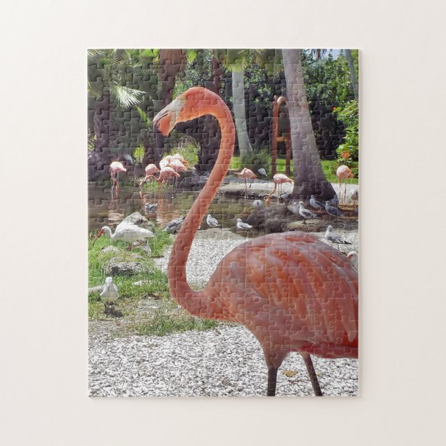 Pink Flamingo Jigsaw Puzzle (Vertical)