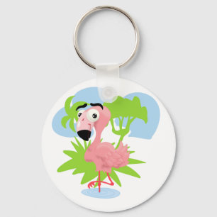 Pink Flamingo Keychain