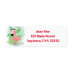 Pink Flamingo Label
