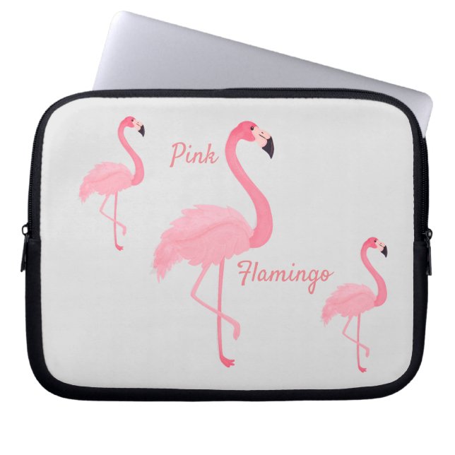 Pink Flamingo Laptop Sleeve (Front)