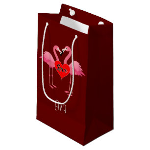 Pink Flamingo Love Design - Gift Bag - Small