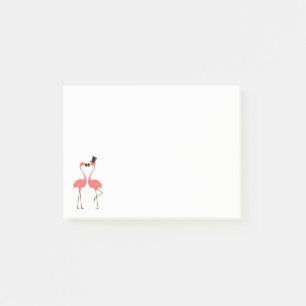 Pink Flamingo Love - Wedding Bridal Shower Post-it Notes