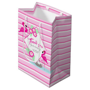 Pink flamingo merci sac cadeau baby shower
