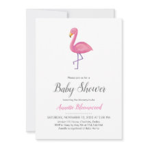 Pink Flamingo Modern Baby Shower