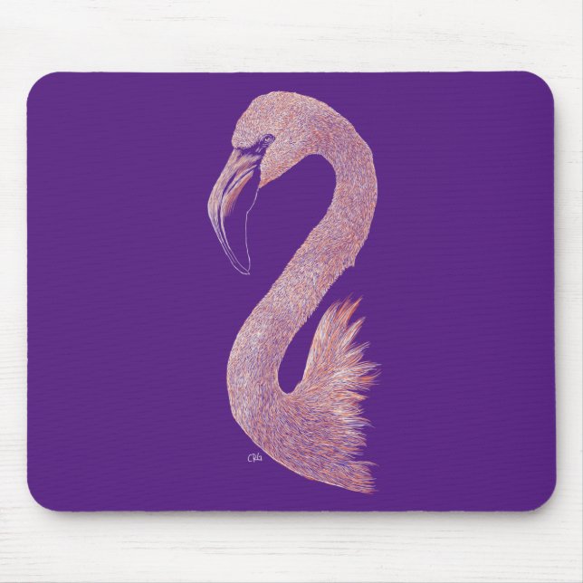 Pink Flamingo Mousepad (Front)