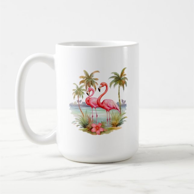 Pink Flamingo Mug (Left)