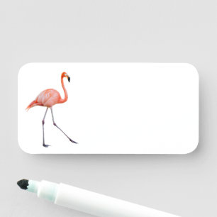 Pink Flamingo Name Tag
