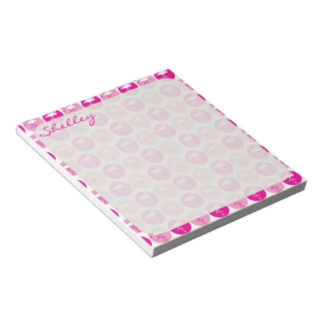 Pink Flamingo notepad (Angled)