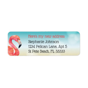 Pink Flamingo on Bokeh Beach New Address