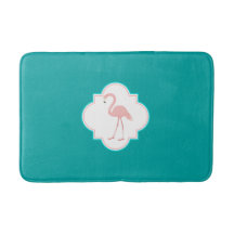 Pink Flamingo on Teal