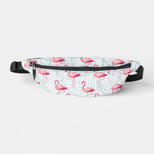 Pink Flamingo & Palm Leaves – Cute Fanny Pack