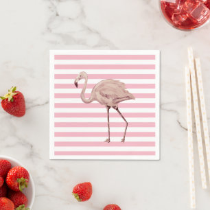 Pink Flamingo Party Paper Napkin