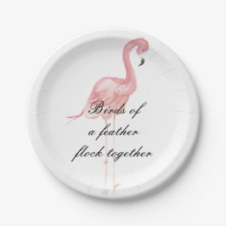 Pink Flamingo Party Paper Plates