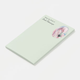 Pink Flamingo Pastel Art Personalized Post-it Notes