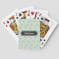Pink Flamingo Pattern | Add Name
