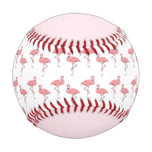 Pink Flamingo Pattern Baseball