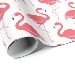 Pink flamingo pattern Beach wrapping paper
