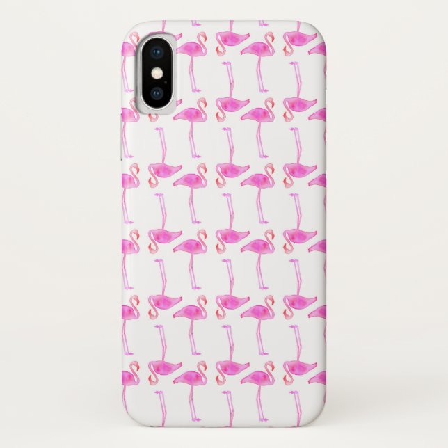 Pink Flamingo Pattern Case-Mate iPhone Case (Back)