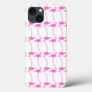 Pink Flamingo Pattern iPhone 13 Case