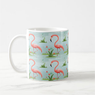 Pink Flamingo Pattern Coffee Mug