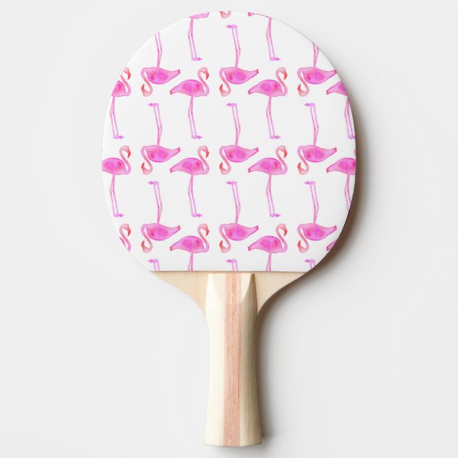 Pink Flamingo Pattern Ping Pong Paddle (Front)