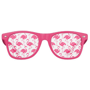 Pink Flamingo Pattern Retro Sunglasses