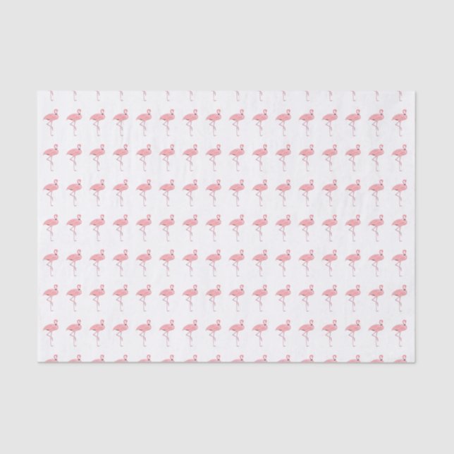 Pink Flamingo Pattern Tissue Paper (Front)