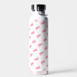 Pink Flamingo Pattern Water Bottle<br><div class="desc">This insulated bottle features a pattern of watercolor pink flamingos on a white background. It makes a unique gift for the flamingo lover in your life. To see the matching theme visit www.zazzle.com/dotellabelle
Original watercolor art by Victoria Grigaliunas of Do Tell A Belle</div>