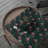 Pink Flamingo Pattern Wine Drinker Funny