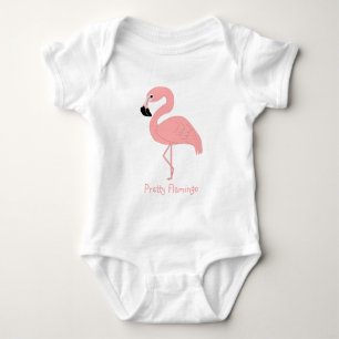 Pink Flamingo Personalised Baby Bodysuit