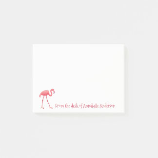 Pink Flamingo Personalize Post-it Notes