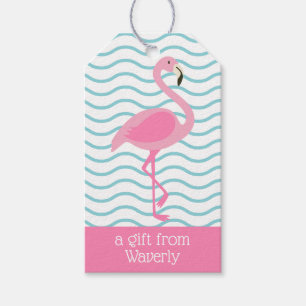 Pink Flamingo Personalized Gift Tags