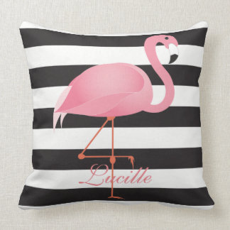 Pink flamingo pillow