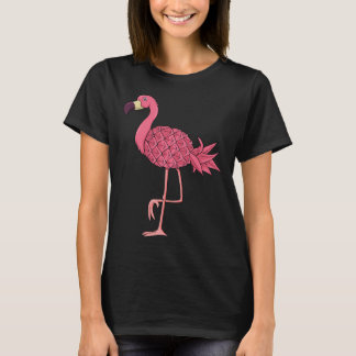 Pink Flamingo Pineapple Hawaii Vacation Summer Men T-Shirt