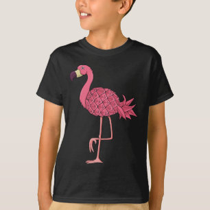 Pink Flamingo Pineapple Hawaii Vacation Summer Men T-Shirt