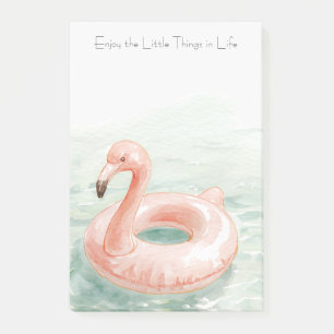 Pink Flamingo Pool Enjoy the Litttle Things Post-it Notes
