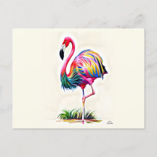 Pink Flamingo Postcard