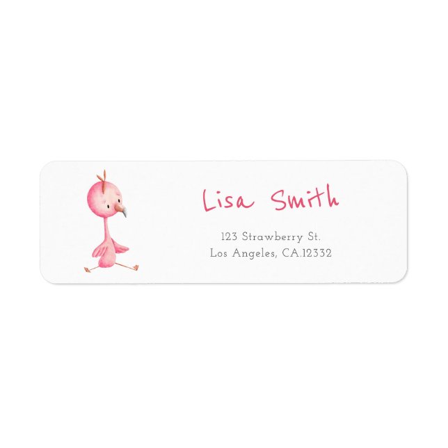 Pink Flamingo Return Address (Front)