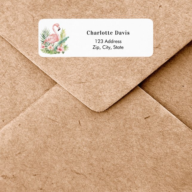 Pink flamingo return address  (Creator Uploaded)
