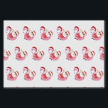 Pink Flamingo Santa Claus Christmas Vacation Tissue Paper<br><div class="desc">Pink Flamingo Santa Claus Christmas Vacation Pattern whimsical tissue paper is perfect for holiday gift wrapping in tropical style,  no matter where you live. Santa in his skivvies relaxing in a flamingo pool floatie. Funny beach theme Christmas in July pattern.</div>