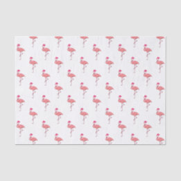Pink Flamingo Santa Claus Pattern Tissue Paper
