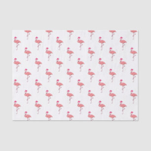 Pink Flamingo Santa Claus Pattern Tissue Paper
