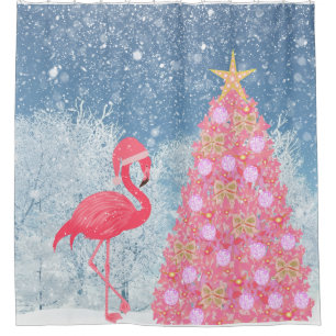 Pink Flamingo Santa Hat Christmas