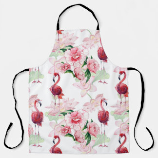 Pink Flamingo: Seamless Pattern Elegance Apron