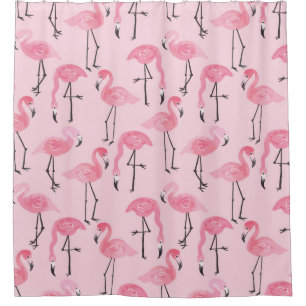 Pink Flamingo Set, Tropical Summer Pattern.